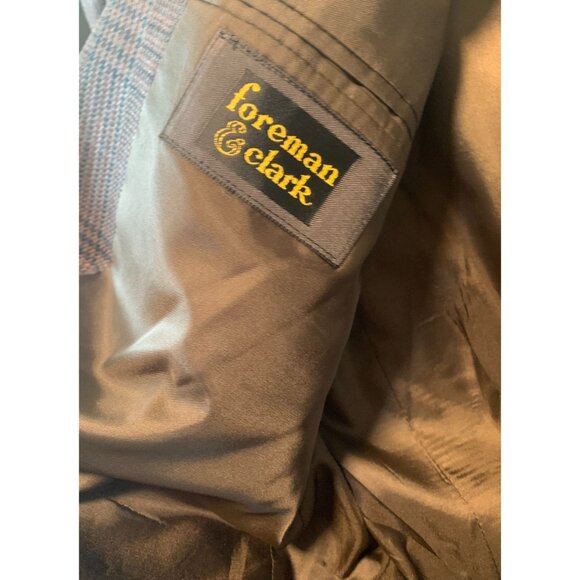 Foreman & Clark Mens 42 Reg Brown Black LIned Suit Jacket Coat Career Business C - Picture 4 of 4